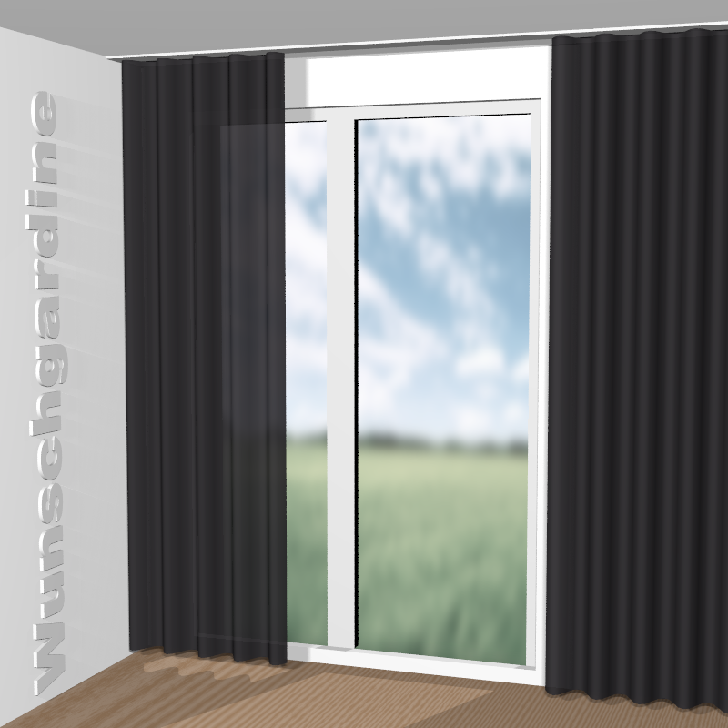 Wellenvorhang aus Easy Velvet JA3021-093