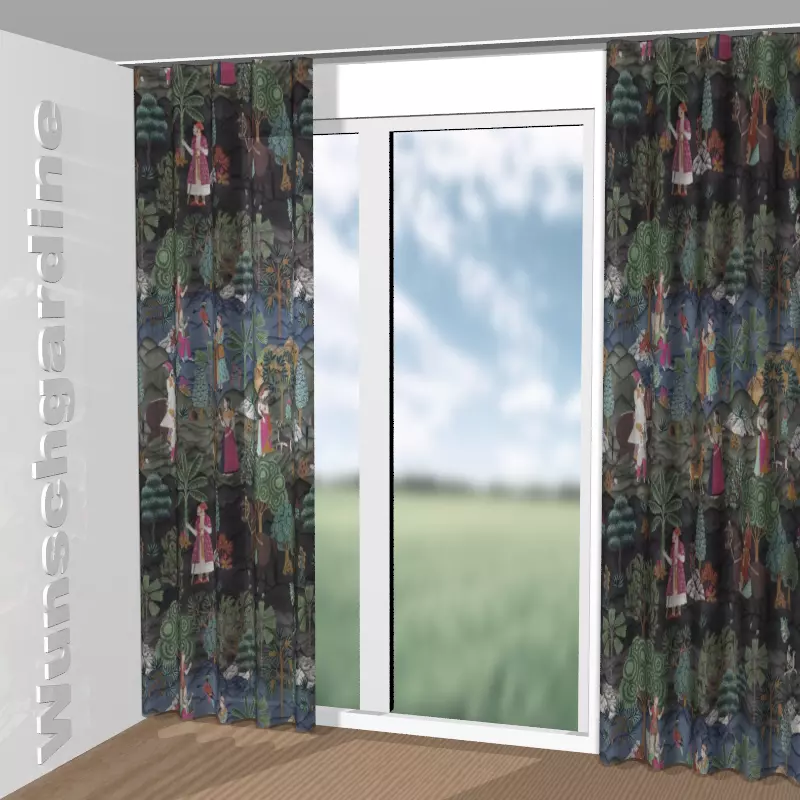 Wellenvorhang aus Fabulous World CH3118/092