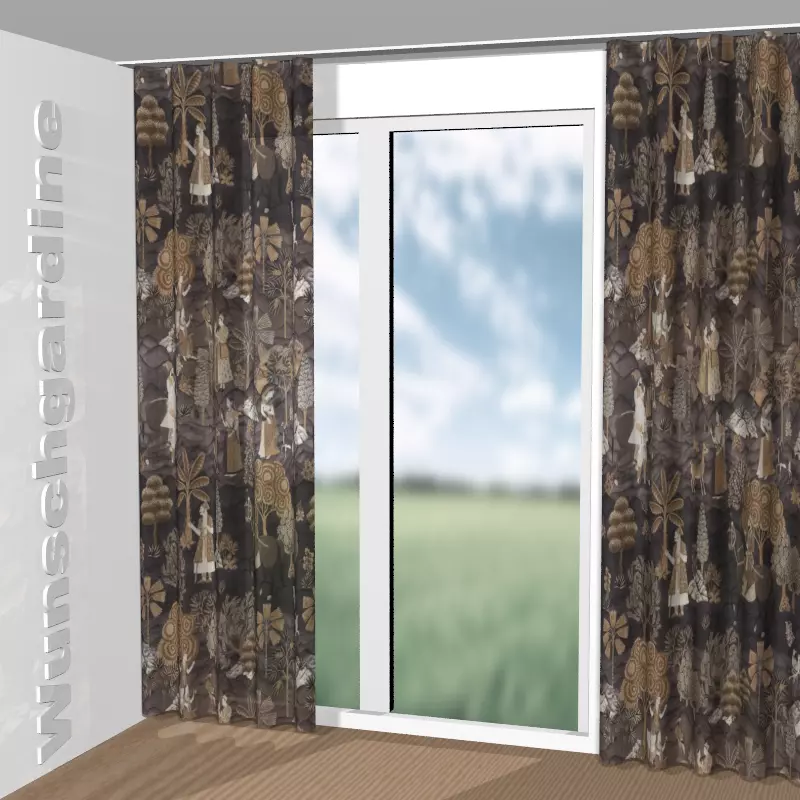 Wellenvorhang aus Fabulous World CH3118/093