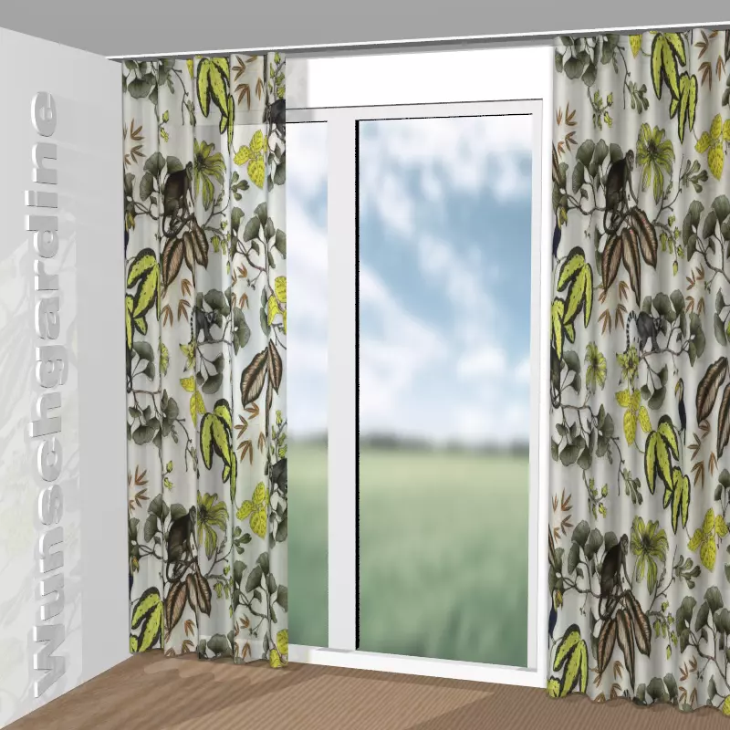 Wellenvorhang aus Fantastic Madagascar Outdoor CH3142/040