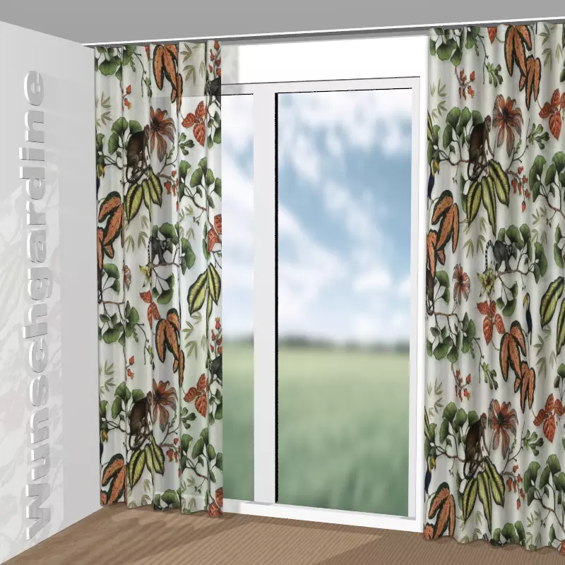 Wellenvorhang aus Fantastic Madagascar Outdoor CH3142/060