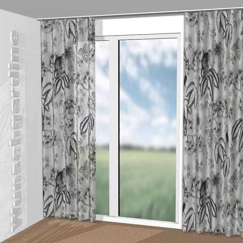 Wellenvorhang aus Fantastic Madagascar Outdoor CH3142/091