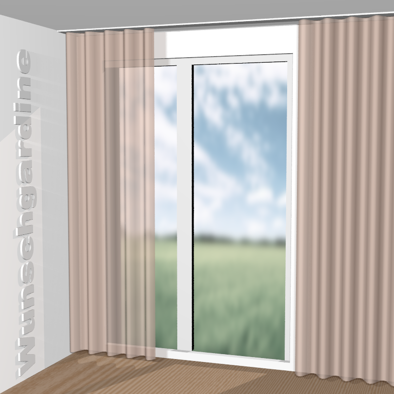 Wellenvorhang aus Fleur de lin RE 19632-882