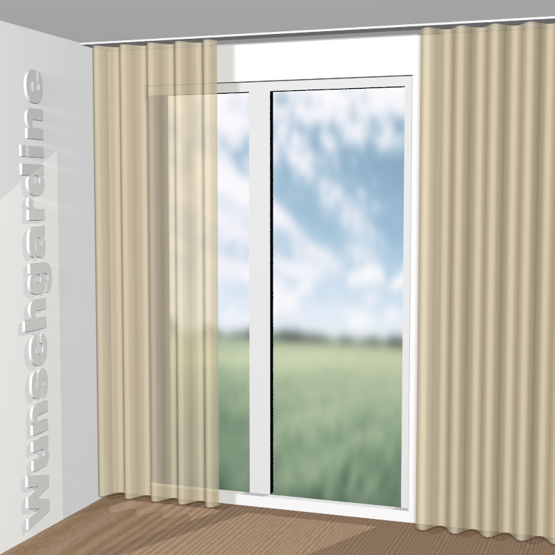 Wellenvorhang aus Fleur de lin RE 19632-883