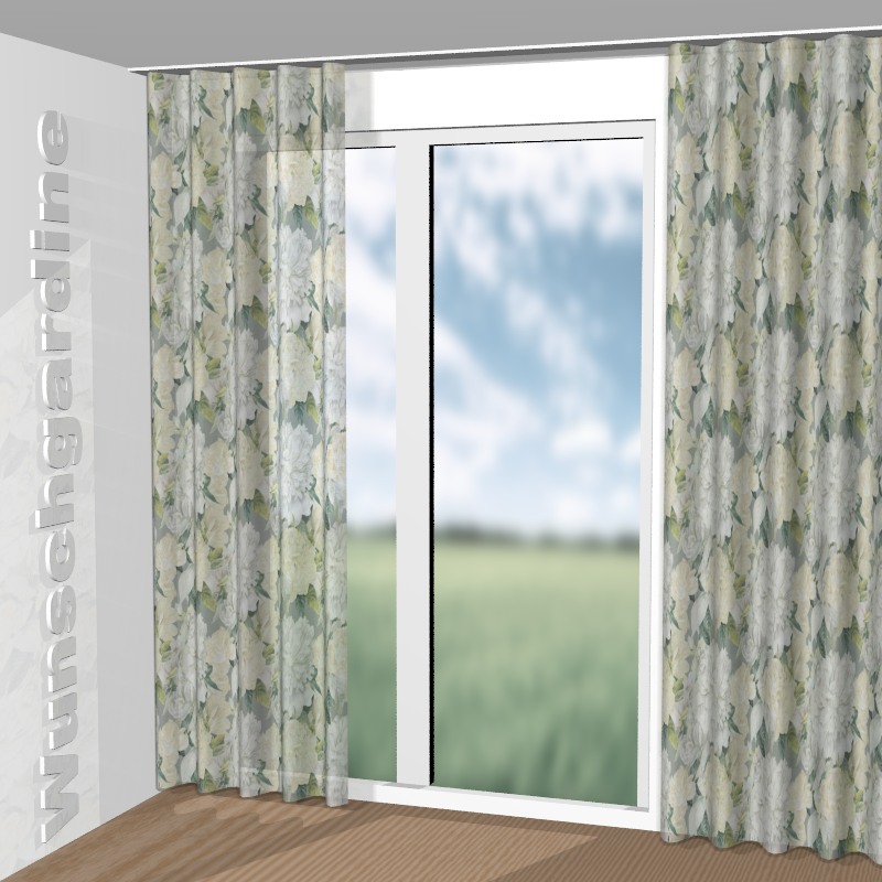 Wellenvorhang aus Flower Garden JA8092-040