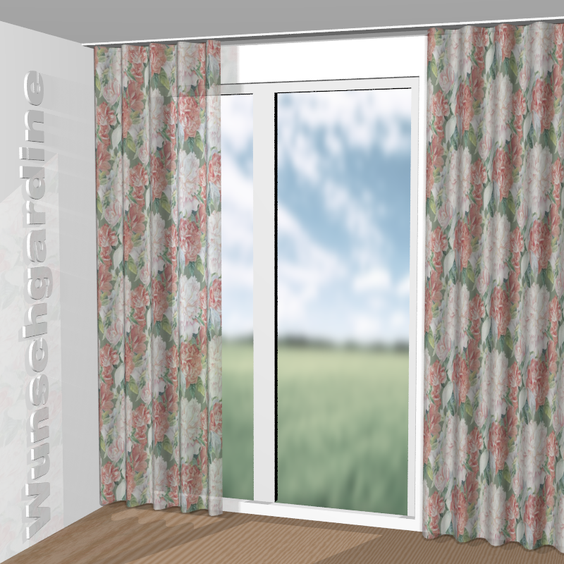 Wellenvorhang aus Flower Garden JA8092-060