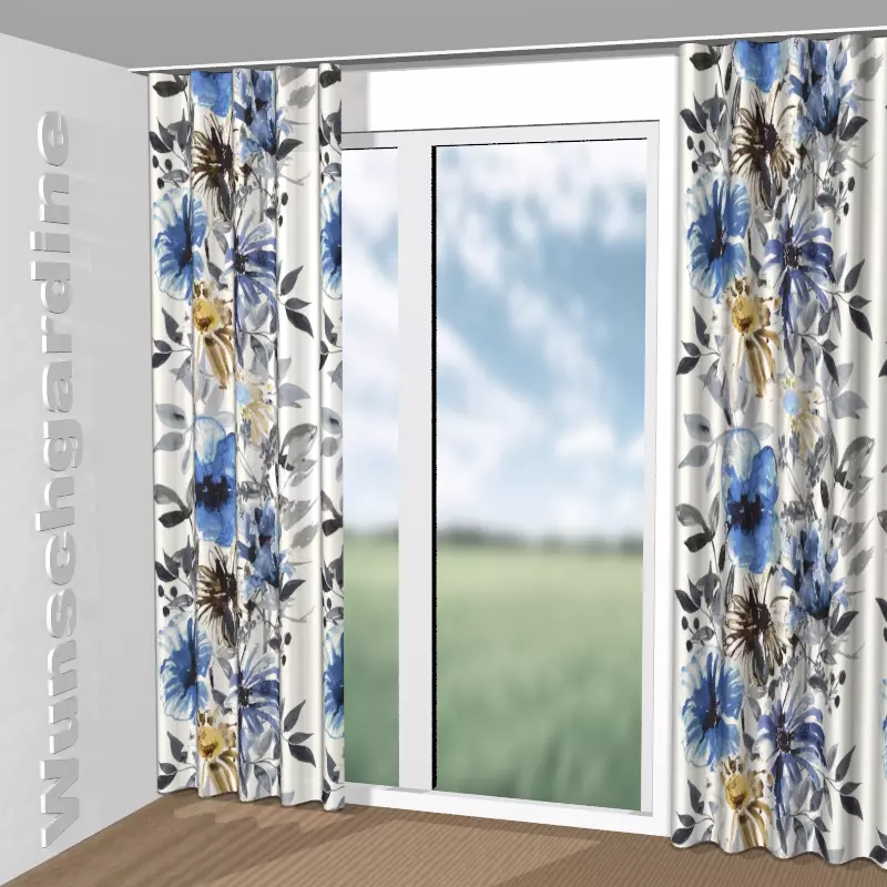 Wellenvorhang aus Flowers Of Paradise CH2721/050