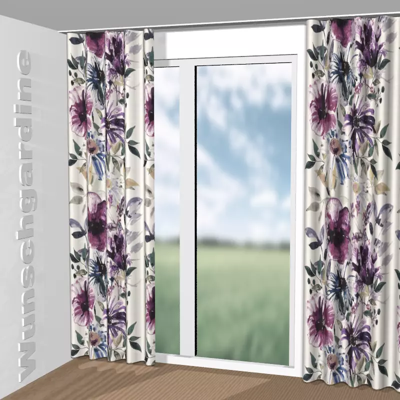 Wellenvorhang aus Flowers Of Paradise CH2721/080