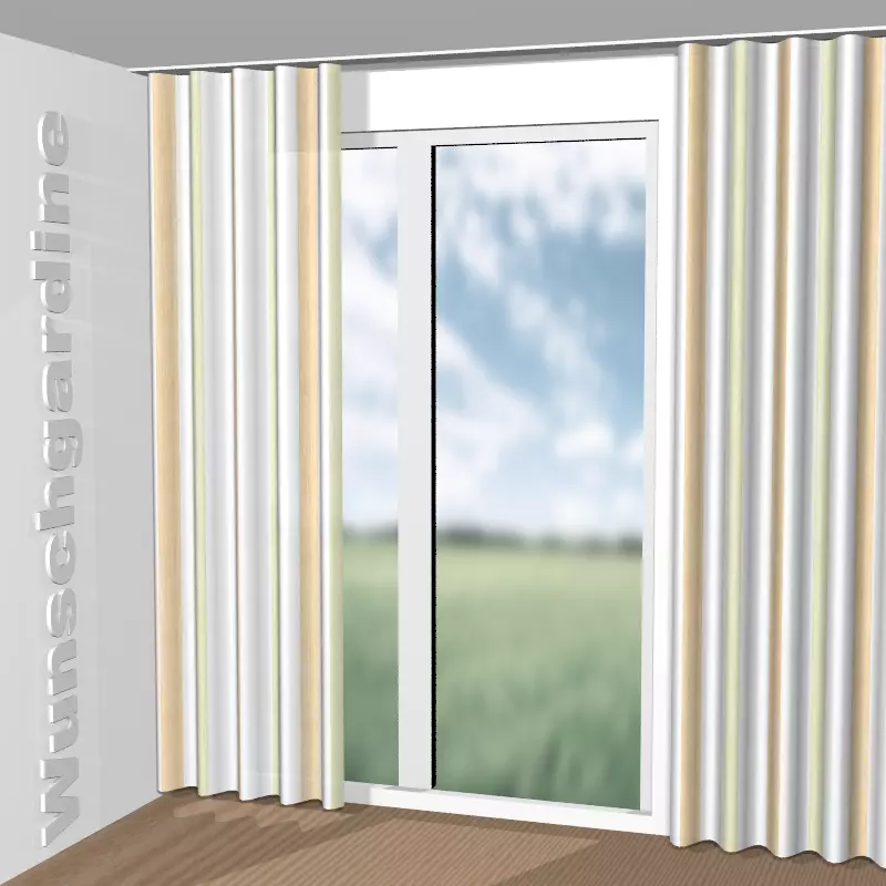 Wellenvorhang aus Garden Stripe Vol. 2 8-4773-040