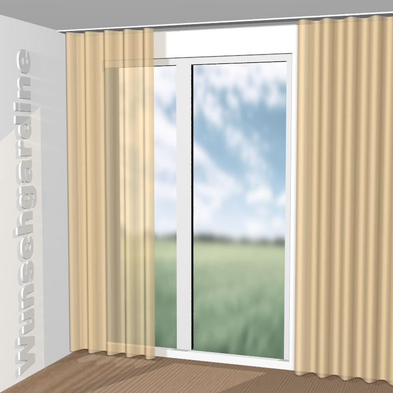 Wellenvorhang aus Glaze JA6189-021