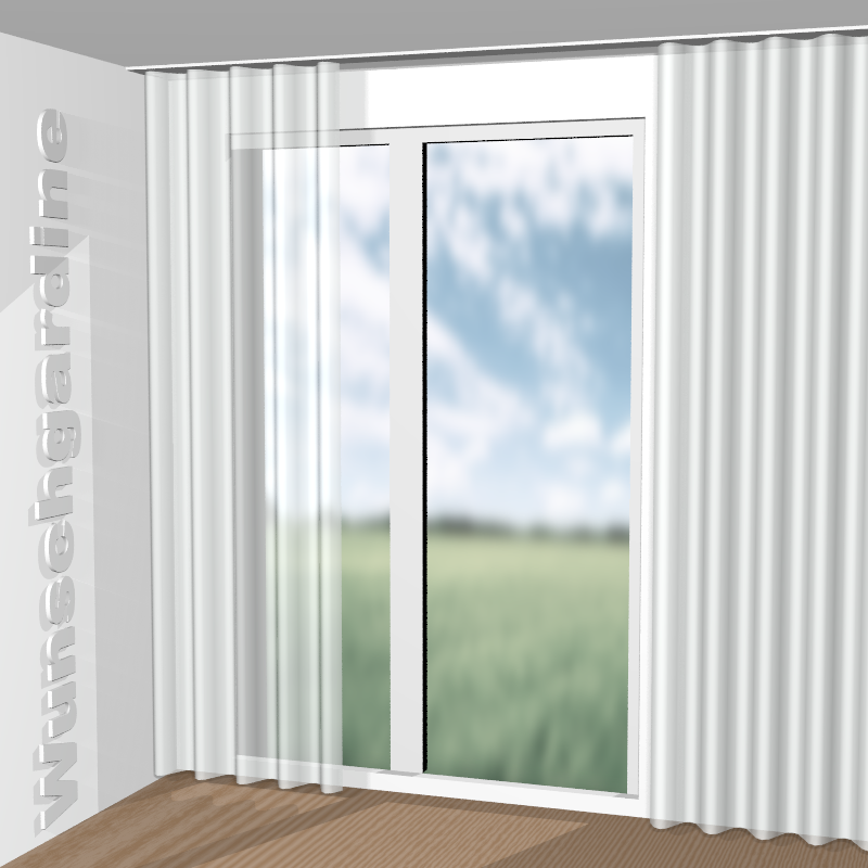 Wellenvorhang aus Glaze JA6189-070