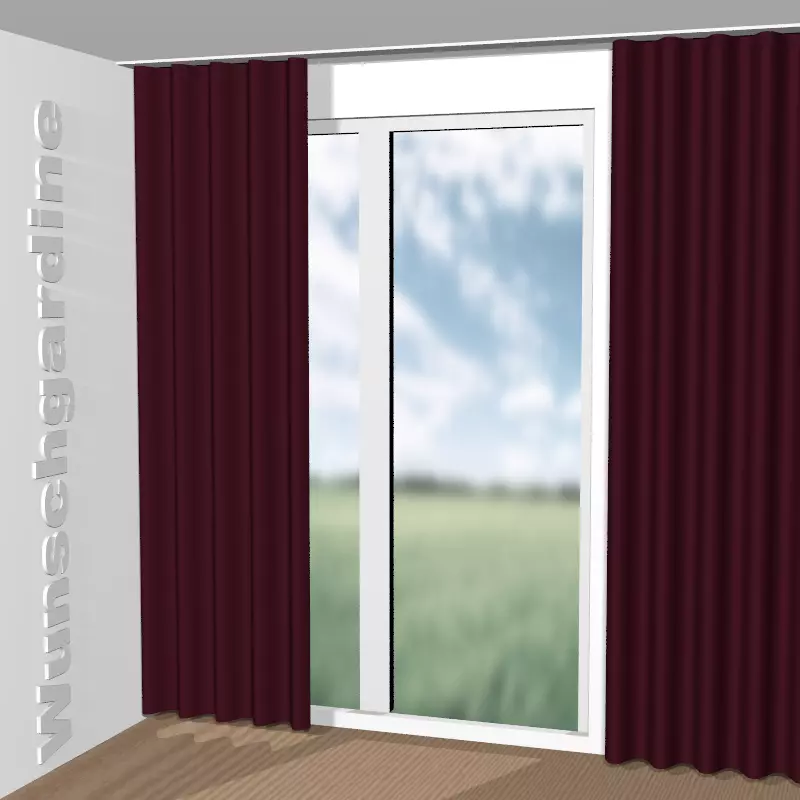 Wellenvorhang aus Glossy Velvet CA1263/013