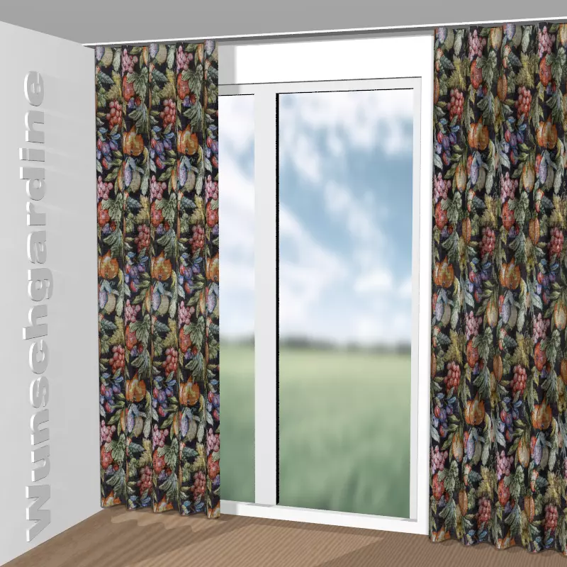 Wellenvorhang aus Jardin Fruitier 1-4187-099