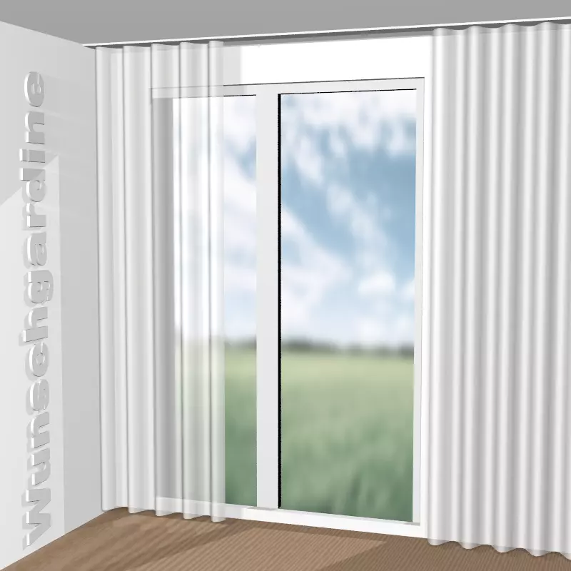 Wellenvorhang aus Jumbo Linen GS4000-070