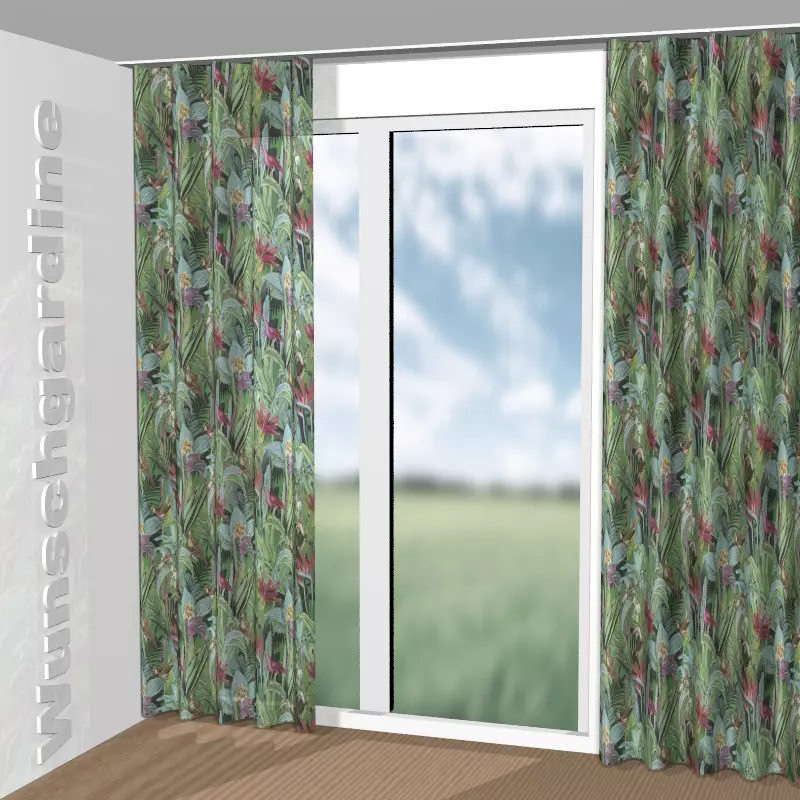 Wellenvorhang aus Jungle Birds JA8060-060