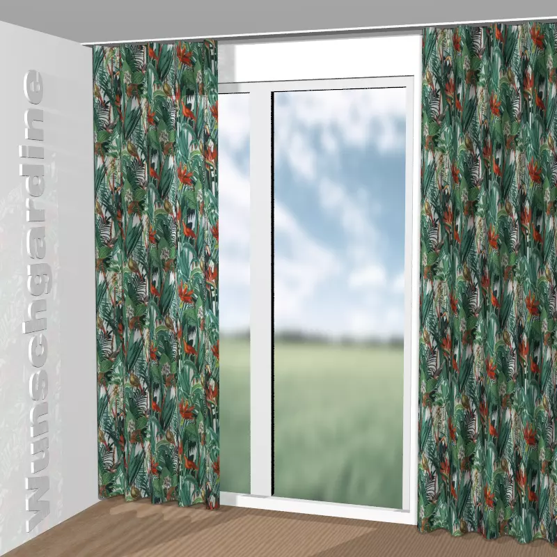 Wellenvorhang aus Jungle Birds JA8060-061