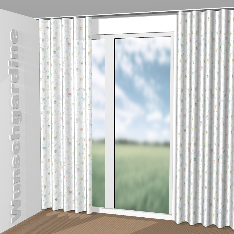 Wellenvorhang aus Lama Lou GS1023-030