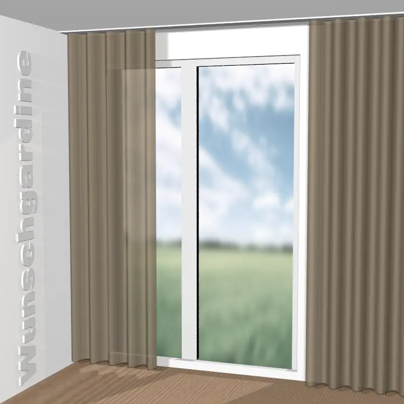 Wellenvorhang aus Linen Loft CA1879/020