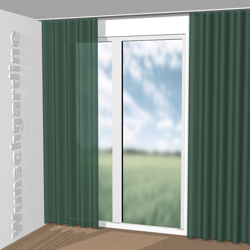 Wellenvorhang aus Lino RE 19631-755