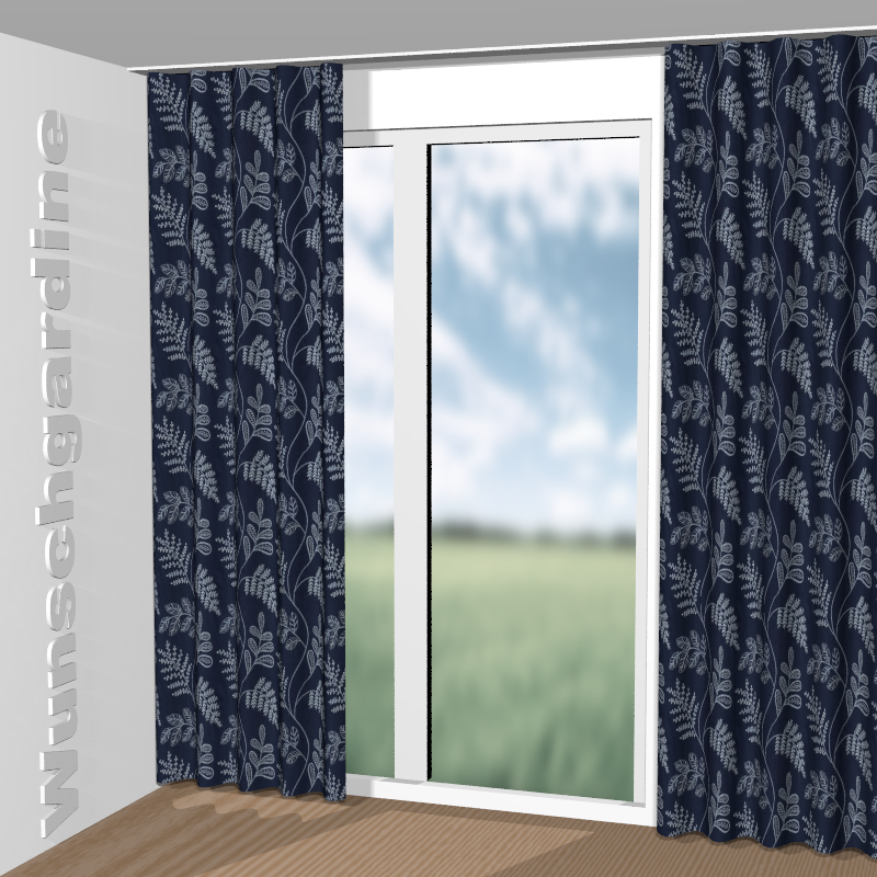 Wellenvorhang aus Luna Leaf GS1028-050