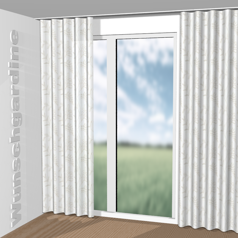 Wellenvorhang aus Luna Leaf GS1028-070