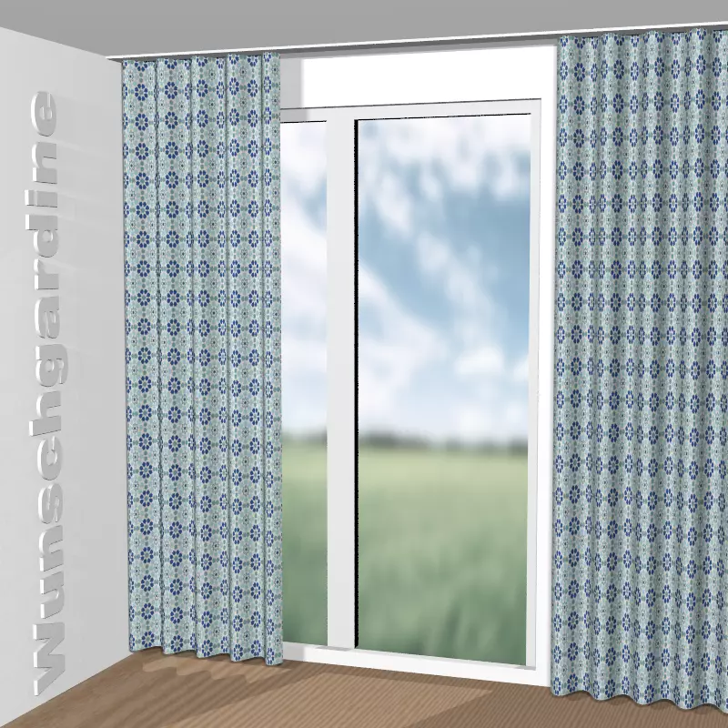 Wellenvorhang aus Majorelle 9-2407-080