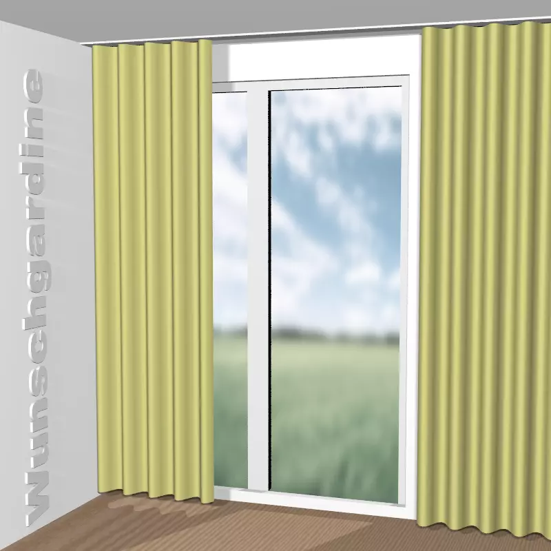 Wellenvorhang aus Melange Fr 300 8-8040-030