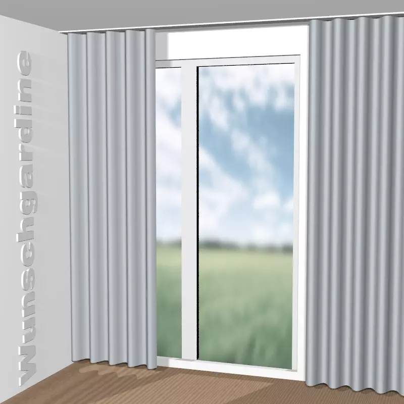 Wellenvorhang aus Melange Fr 300 8-8040-091