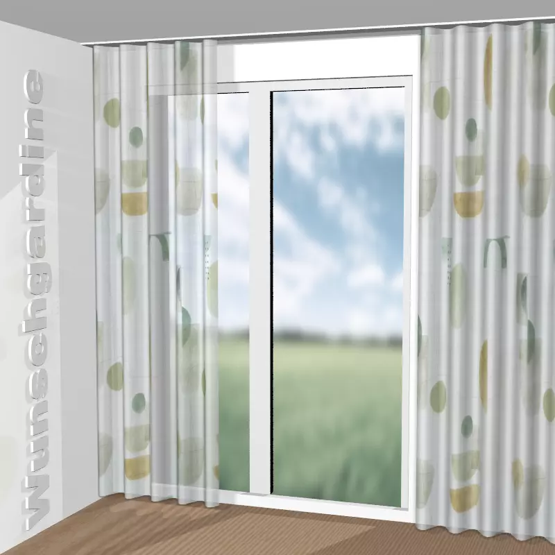 Wellenvorhang aus Mid Century 8-4984-030