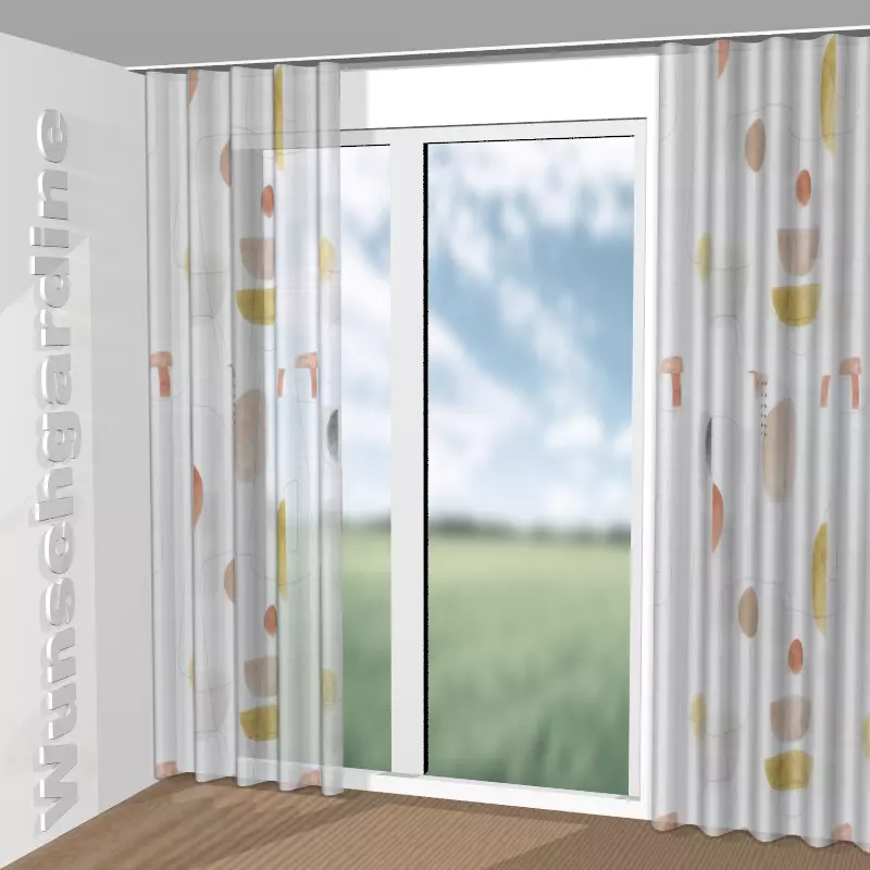 Wellenvorhang aus Mid Century 8-4984-060