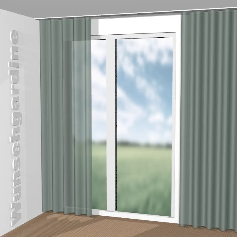 Wellenvorhang aus Noblesse Stripe JA3037-080