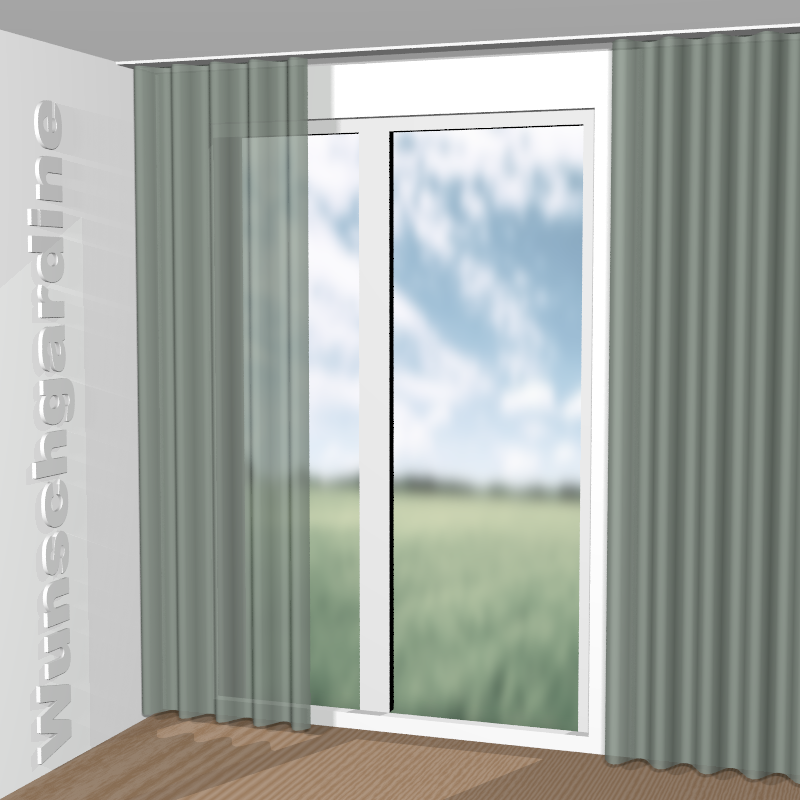 Wellenvorhang aus Pam JA6136-081