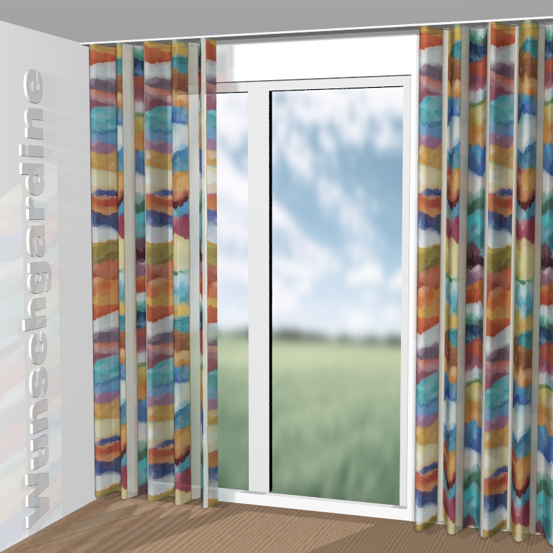 Wellenvorhang aus Pastel Rainbow CA1811/060