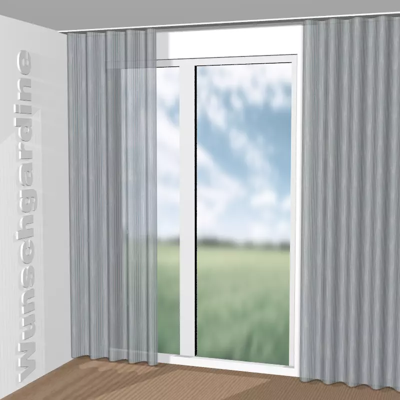 Wellenvorhang aus Pin Stripe JA7129-050