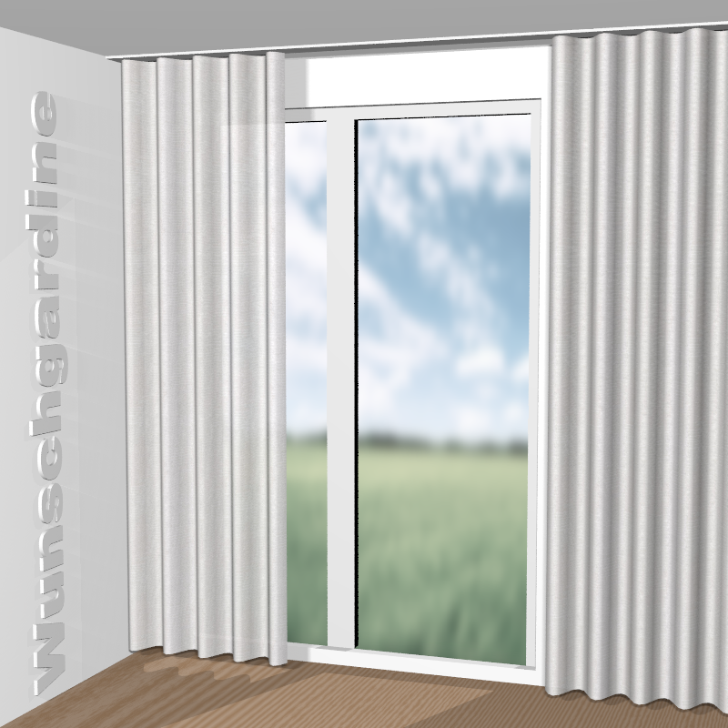 Wellenvorhang aus Pretty Heart CH3328/071