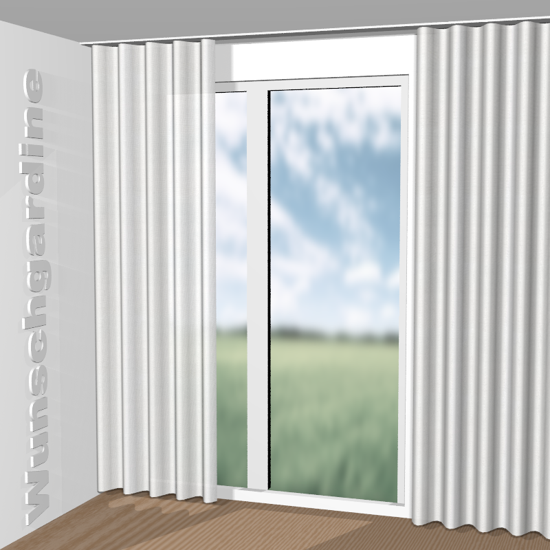 Wellenvorhang aus Pretty Heart CH3328/090