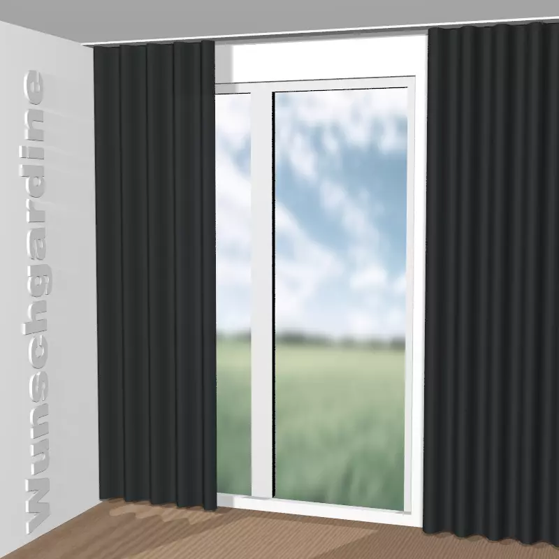 Wellenvorhang aus Rosy Linen CA1256/095