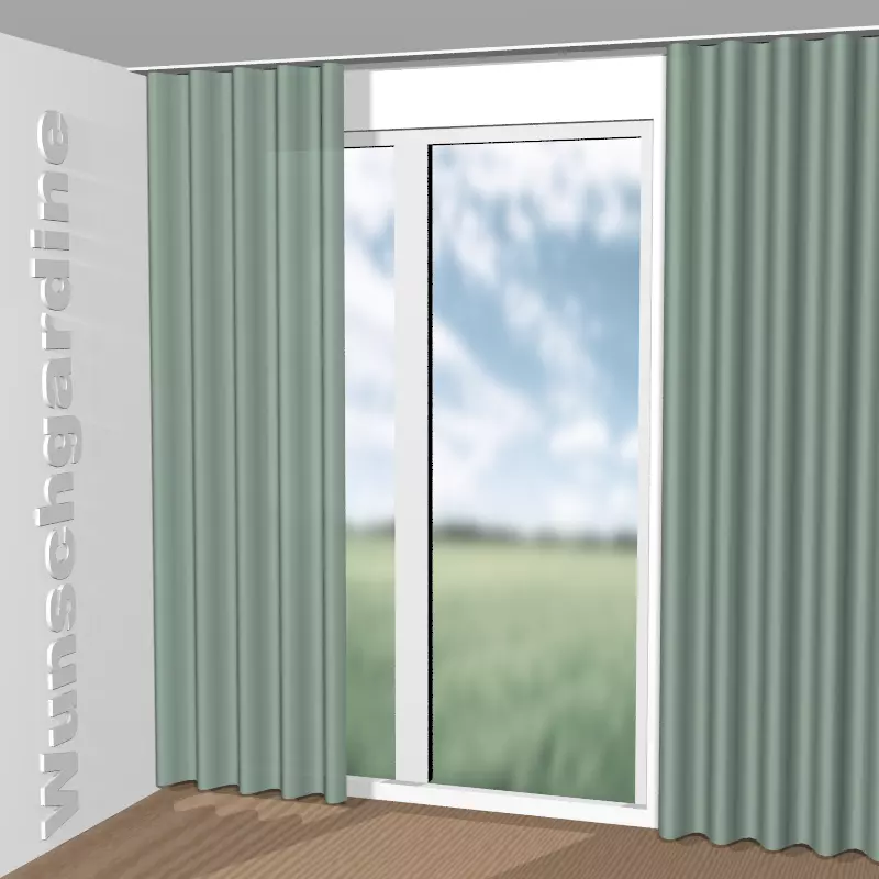 Wellenvorhang aus Royal Plain GS3003-032