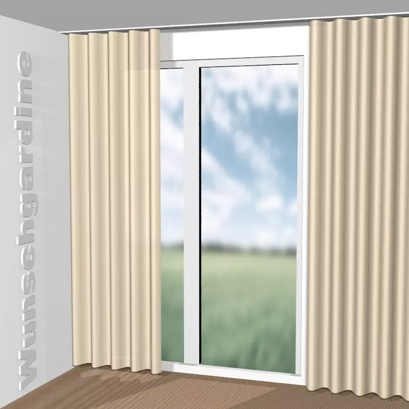 Wellenvorhang aus Royal Plain GS3003-074