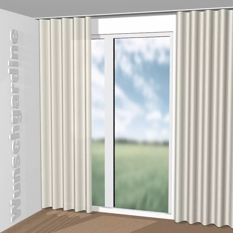 Wellenvorhang aus Royal Plain GS3003-091