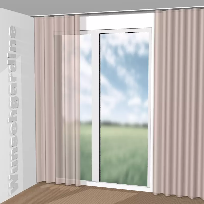 Wellenvorhang aus Sarah Eco JA6138-063