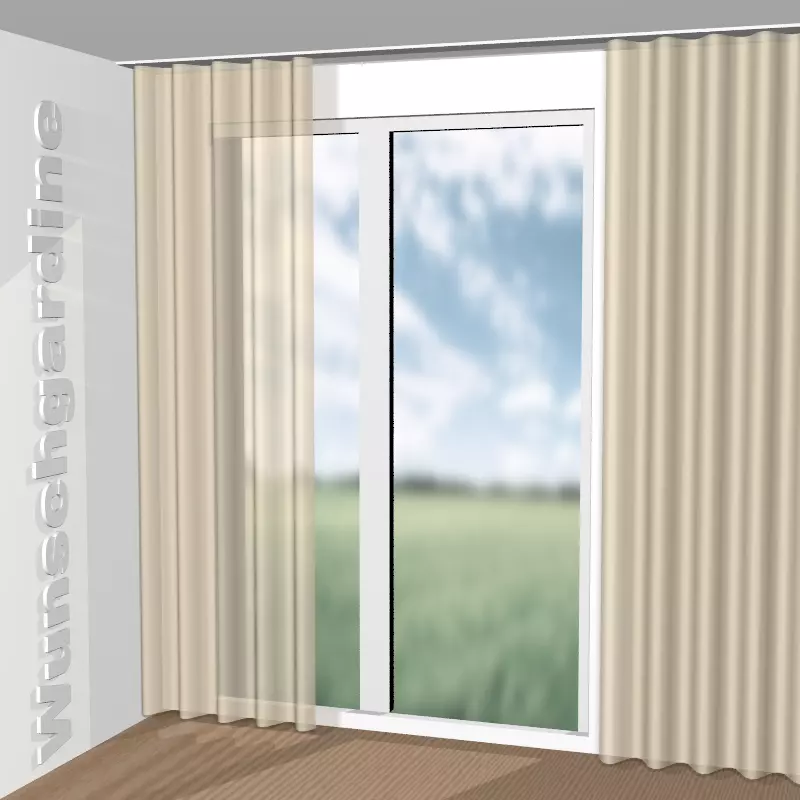 Wellenvorhang aus Sarah Eco JA6138-075