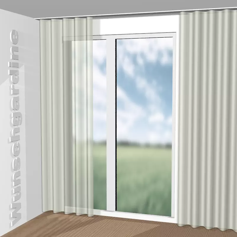 Wellenvorhang aus Sarah Eco JA6138-084