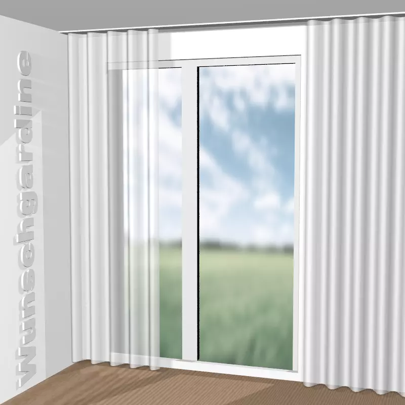 Wellenvorhang aus Silent Breeze JA6188-090
