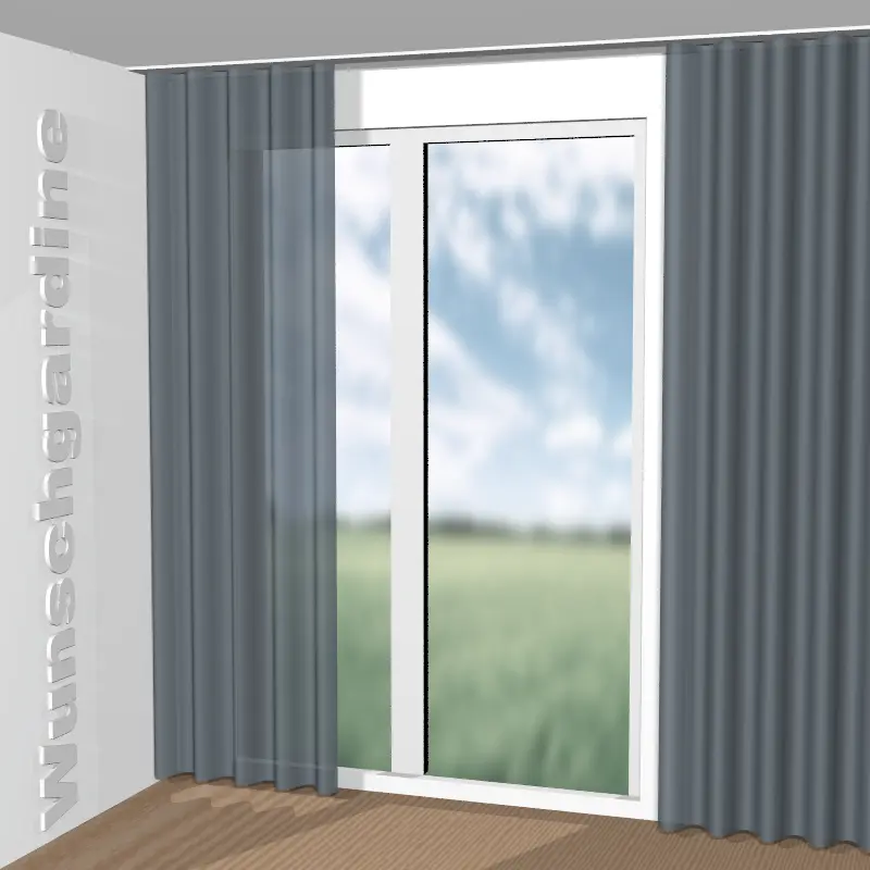 Wellenvorhang aus Silent Twill JA6209-050