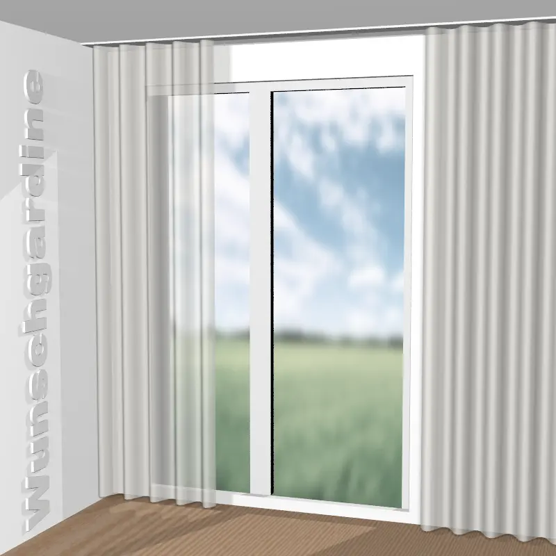 Wellenvorhang aus Silent Twill JA6209-070