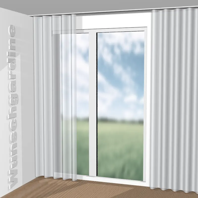 Wellenvorhang aus Silent Twill JA6209-090