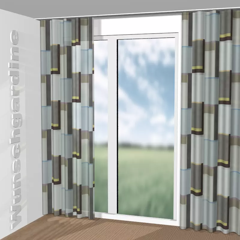 Wellenvorhang aus Squares JA8036-020