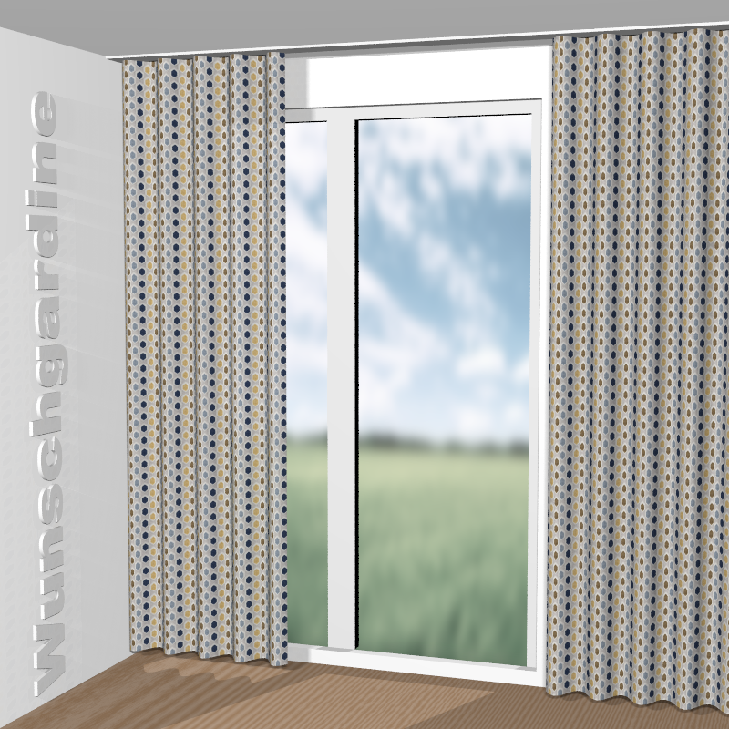 Wellenvorhang aus Sweet Harmony CH3311/050