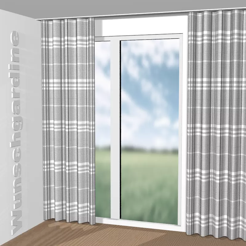 Wellenvorhang aus Tartan-88